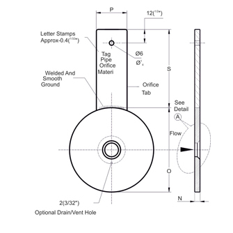 Square Edge Co-centric Orifice Plate: